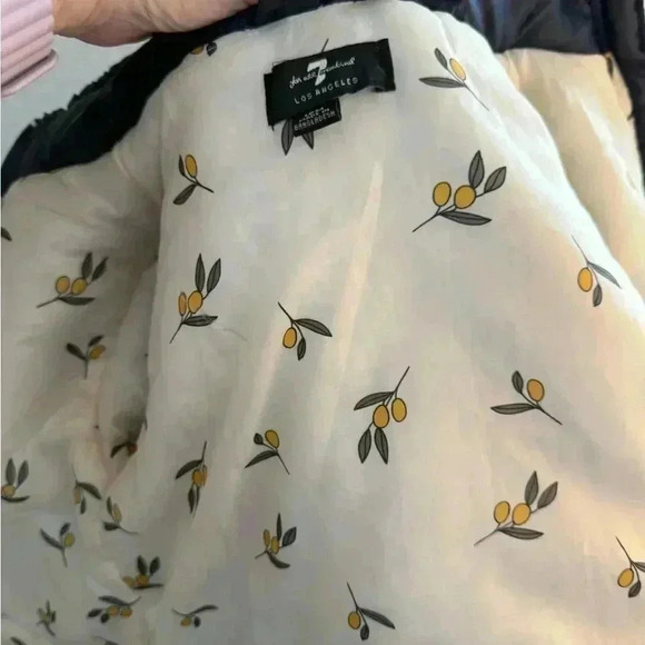 7 For All Mankind Size 12 M Hoodie Jacket Coat Navy Plush Puffer Lemond Cold - Picture 4 of 6